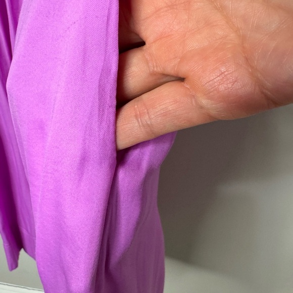 Banana Republic Satiny Knee midi Length sleeveless dress purple Size 2 - Picture 7 of 8